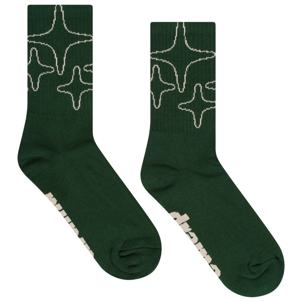 BOTTLE GREEN STA SOCKS