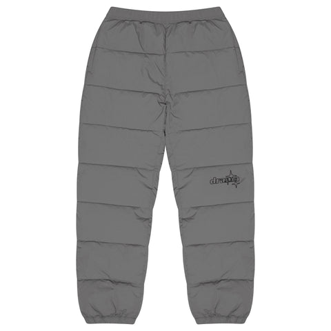 DARK GREY DUCK DOWN PUFFAH PANTS
