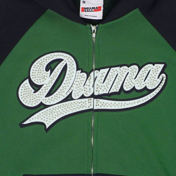 SCRIPT STUD HOOD (FOREST GREEN)