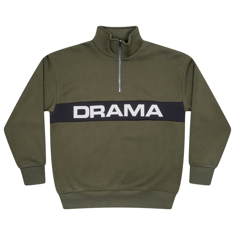 OLIVE HEAVY 1/4 ZIP