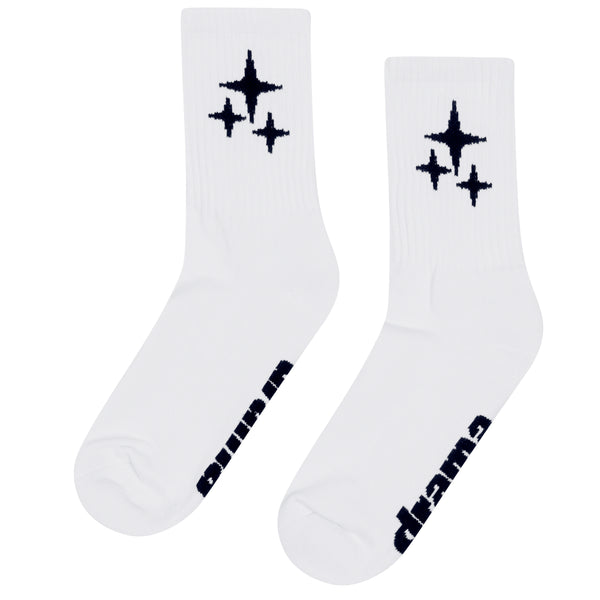 WHITE STA SOCKS
