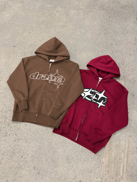 4STA HEAVY ZIP UP (RED WINE)