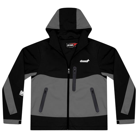 BLACK N GREY SHELL RAIN JACKET