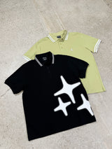 BLACK HALFTONE 3STA POLO - New