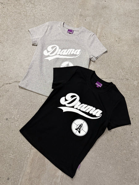ENEMY SCRIPT WOMENS BABY TEE (BLACK)