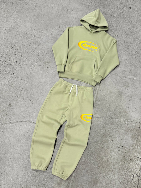 SAGE GREEN N YELLA OVAL BOTTOMS