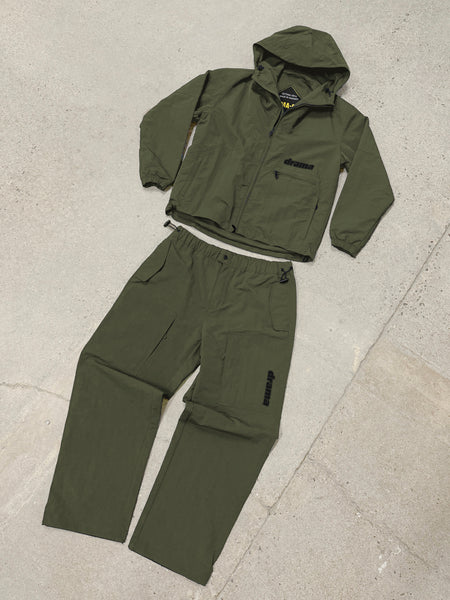 ARMY GREEN LIGHT RAIN PARA PANTS