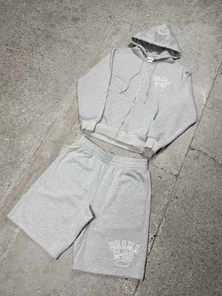 OG GREY DISTRESSED COLLEGE ZIP UP