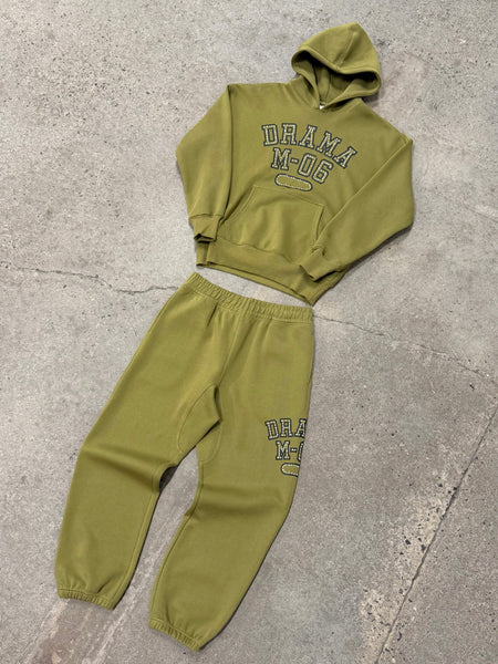 ARMY GREEN COLLEGE STUD BOTTOMS