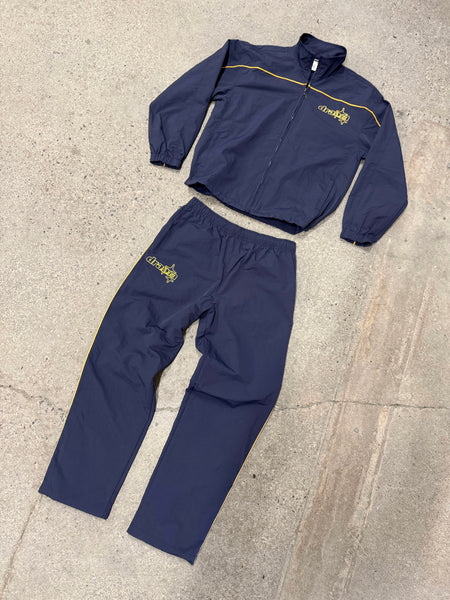 NAVY LINE-STA TRACK PANTS