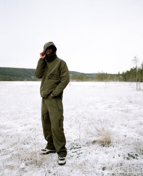 ARMY GREEN LIGHT RAIN PARA PANTS