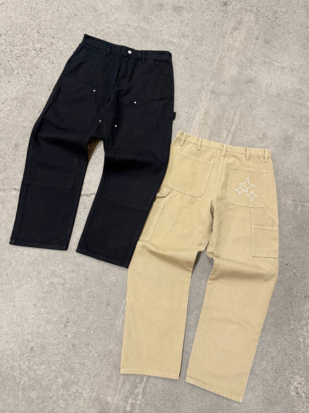 CANVAS DOUBLEKNEE STA PANTS (BLACK)