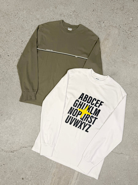 ALPHABET LONGSLEEVE TEE (WHITE)
