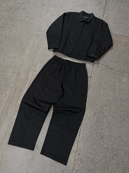 BLACK STA PLEATED TROUSERS