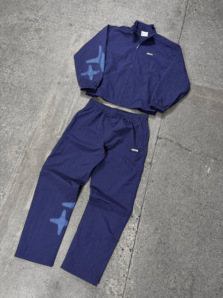 NAVY HALFTONE STA TRACK PANTS