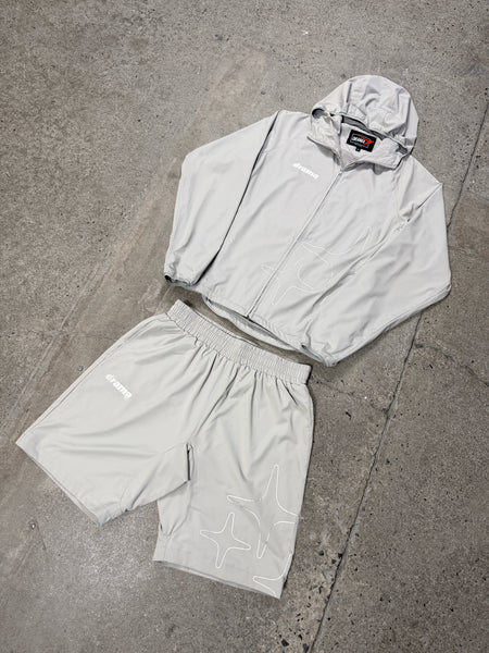 LIGHT GREY LIGHTWEIGHT NYLON JACKET