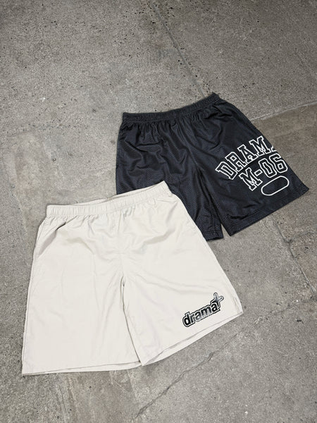 BLACK COLLEGE MESH SHORTS