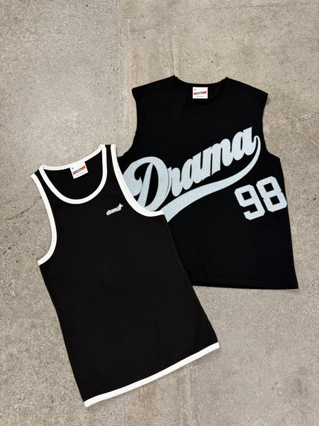 BLACK SCRIPT 98' CUT OFF VEST
