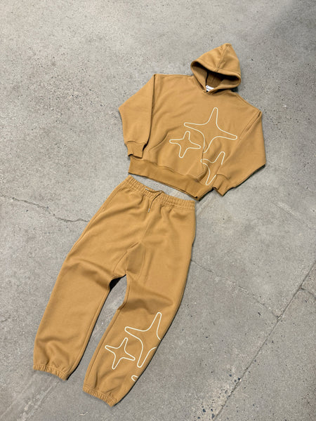 CAMEL BROWN 3STA STITCH HOOD