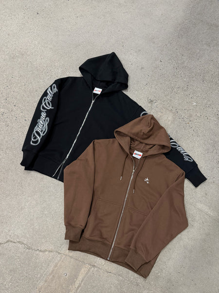 ESPRESSO BROWN STA ZIP UP