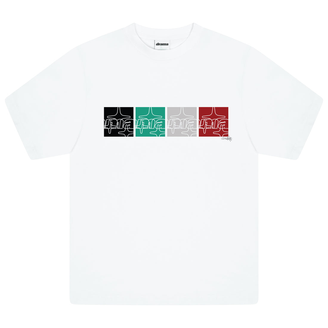 LINE STAR BOXED TEE (WHITE)