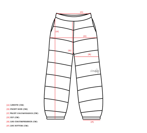 DARK GREY DUCK DOWN PUFFAH PANTS