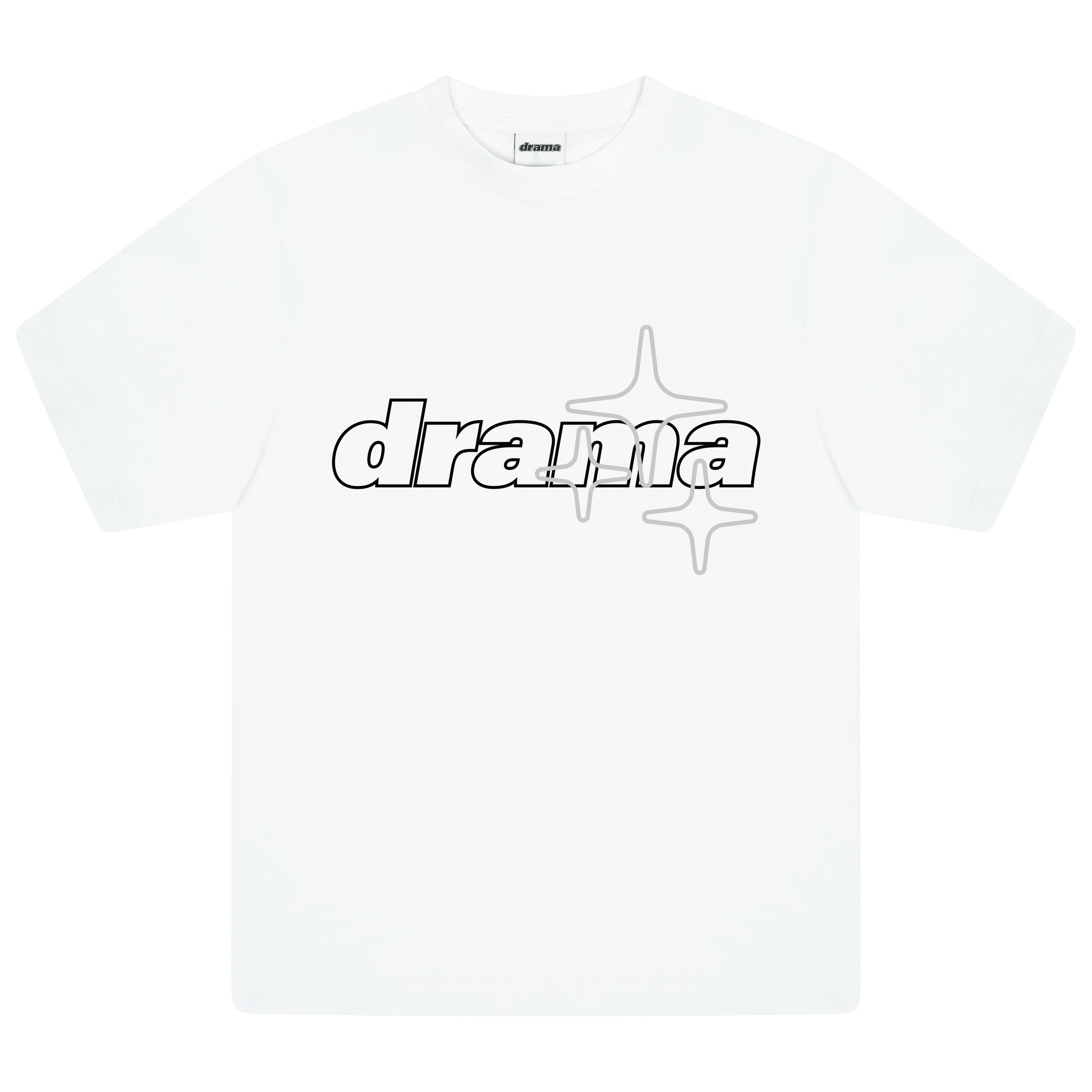 GREY LINESTAR TEE *NEW BLANK  (WHITE)