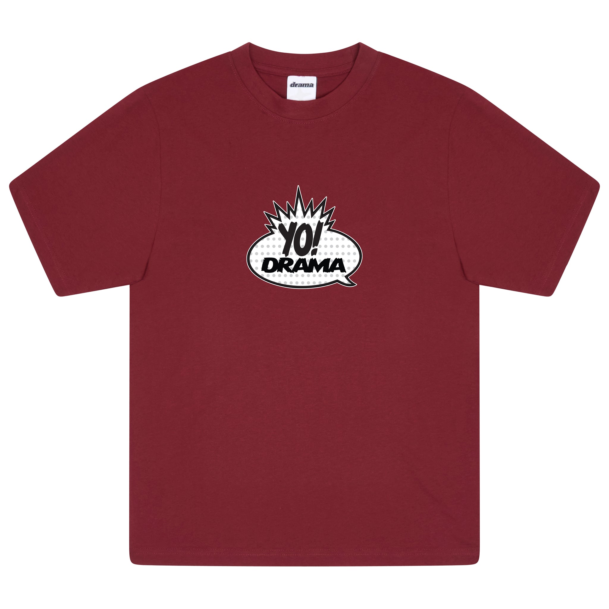 YO DRAMA TEE *NEW BLANK (BURGUNDY)