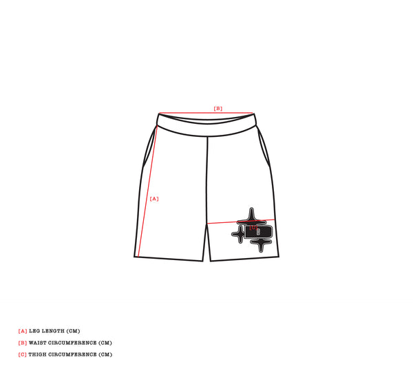 Drama Call mens shorts size chart 