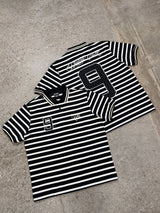 NO.9 STRIPE HEAVY POLO (BLACK) - New