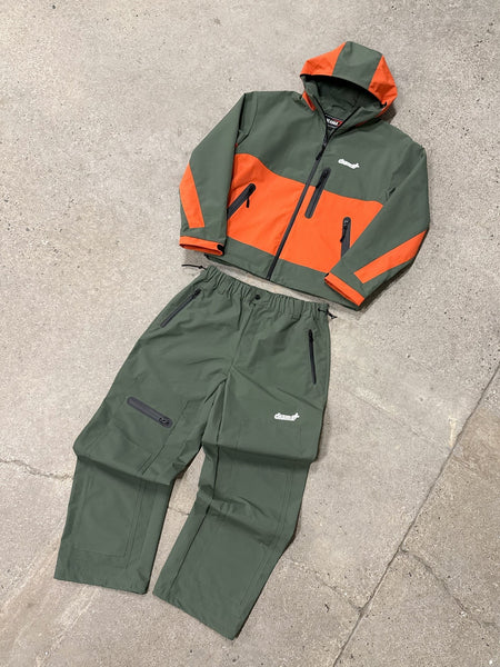 ARMY GREEN 1STA HEAVY SHELL RAIN PANTS