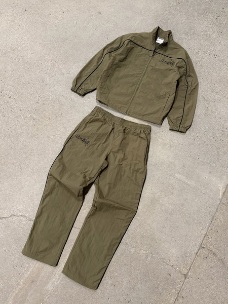 ARMY GREEN LINE-STA TRACK TOP