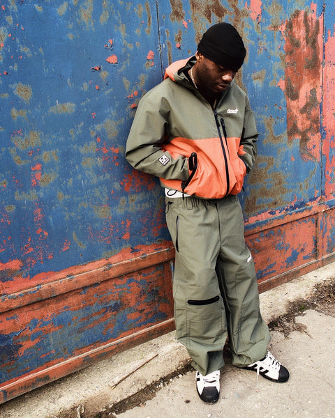 ARMY GREEN 1STA HEAVY SHELL RAIN PANTS