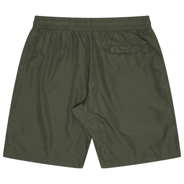 Men's army green Drama Call 4sta running shorts back view 