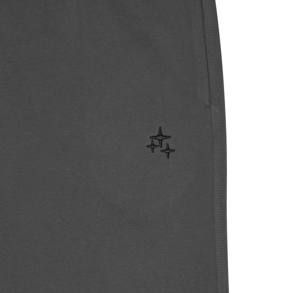 Close-up view of the ash grey Drama Call STA shorts