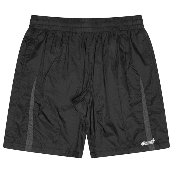 Men's black Drama Call ripstop shorts front view 
