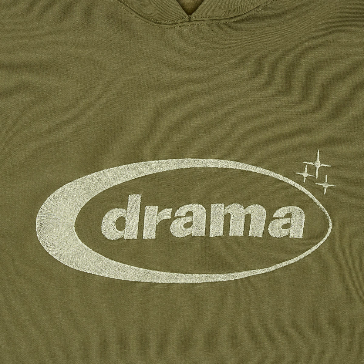 Close-up of the green Drama Call oval logo 