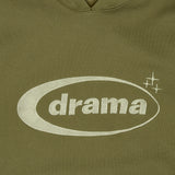 Close-up of the green Drama Call oval logo 