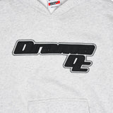 Close-up of the grey Drama Call AV Sport hoodie