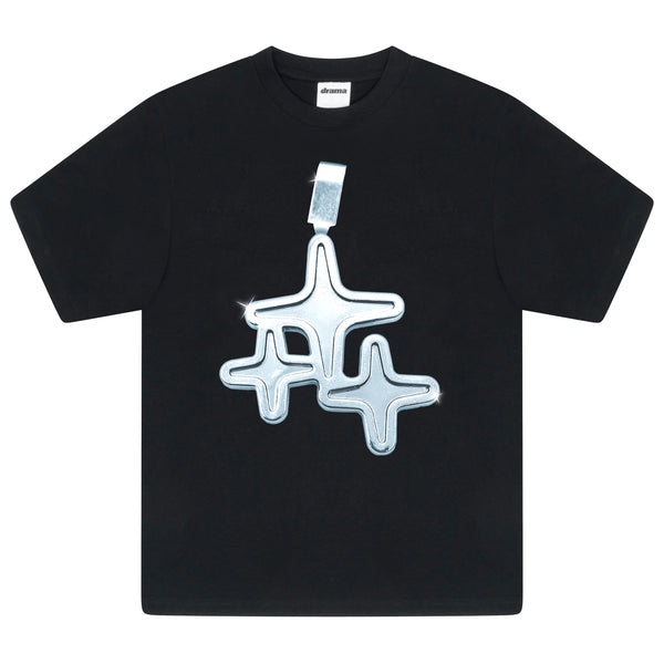 3STAR PENDANT TEE (BLACK) * NEW BLANK
