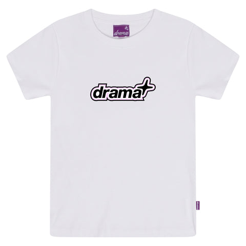 PINK 1STA WOMENS BABY TEE (WHITE)