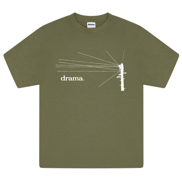 TELE WIRE TEE (OLIVE GREEN) * NEW BLANK